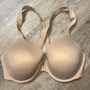 SPANX 38DD Padded Underwire Front Closure Bra-Lellujah Full coverage Bra Beige